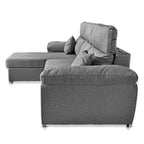Canapé d'angle convertible gris ComoII tissu giulia9713