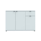 GNMK231L-U58 MEHRZWECK-UNTERSCHRANK MIT DREI TÜREN + 1 SCHUBLADE, HELLGRAU, B120CM