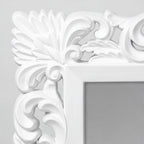 Specchio da parete stile barocco colore bianco 60x80H cm design raffinato