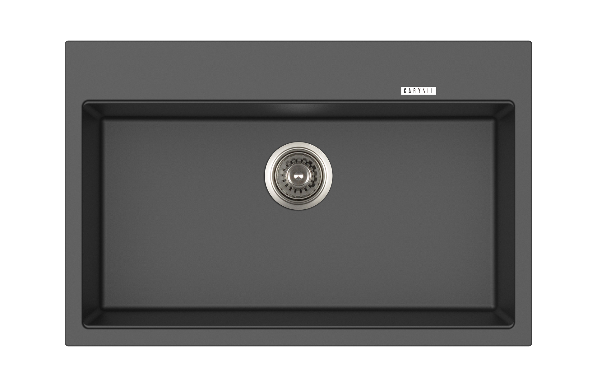 Lavello vasca singola in quarzo colore nero 78x51 cm - Waltz