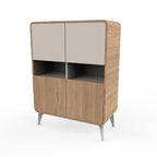 MDO295772 MEUBLE MULTIUSAGE NUBO STRUCTURE CHÊNE SEPET AVEC DEUX PORTES SANDSTONE