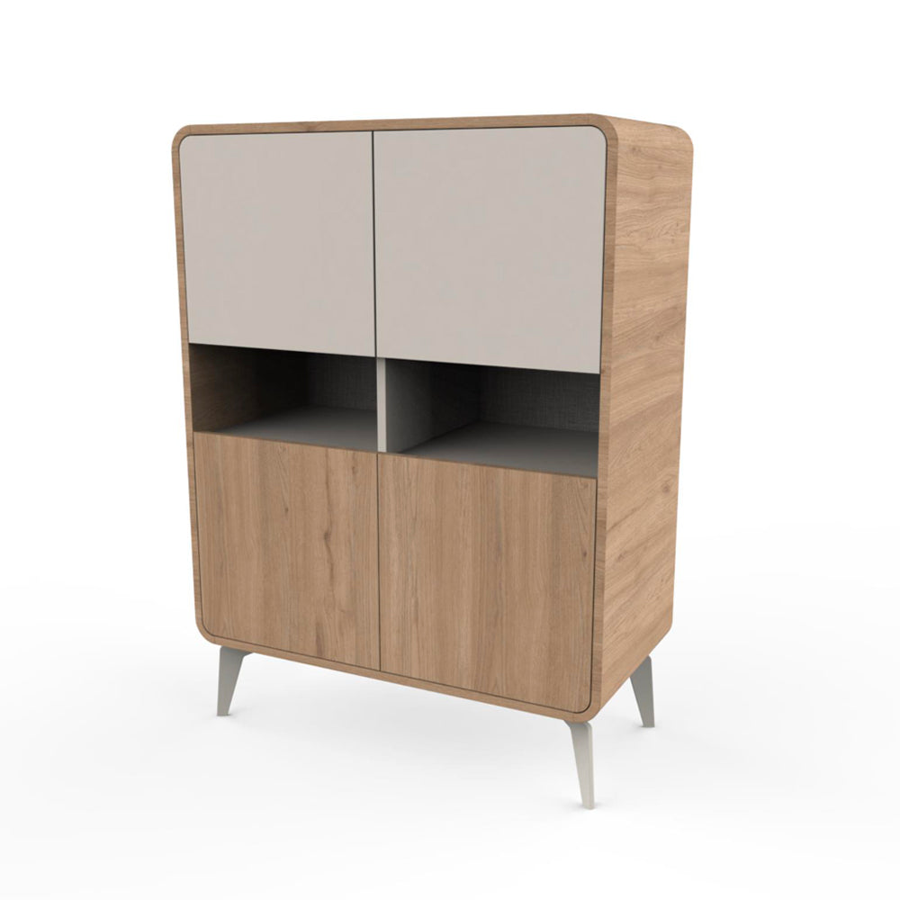 MDO295772 MEUBLE MULTIUSAGE NUBO STRUCTURE CHÊNE SEPET AVEC DEUX PORTES SANDSTONE