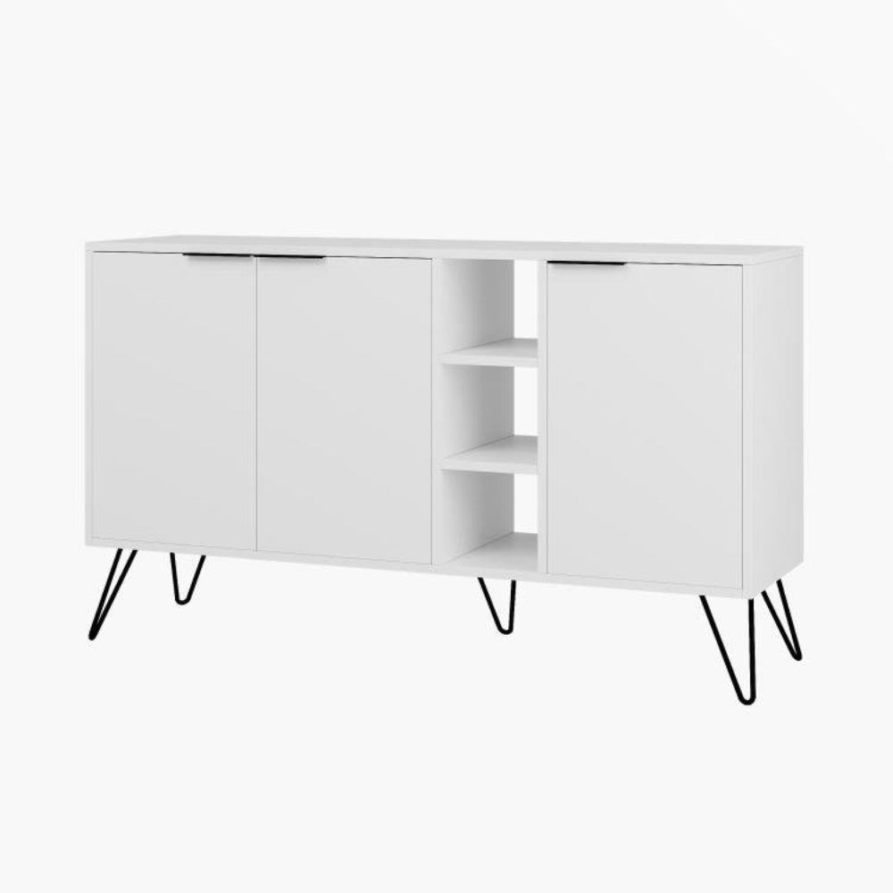 Madia 3 ante 142x83H cm colore bianco Clara