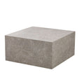 Tavolino da salotto quadrato effetto marmo beige 80x40H cm - Leila