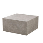 Tavolino da salotto quadrato effetto marmo beige 80x40H cm - Leila