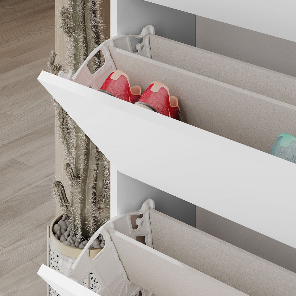 Scarpiera 4 ante a ribalta colore bianco SHC540BI