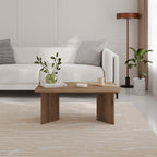 Tavolino da salotto 100x60 cm colore noce con bordi arrotondati Sam
