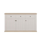 PNTK232-Q214 BUFFET ESSENZA AVEC 3 TIROIRS ET 3 PORTES COULEUR BLANC ET CHÊNE