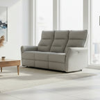 Divano recliner 3 posti elettrico in tessuto grigio 186 cm Softwave