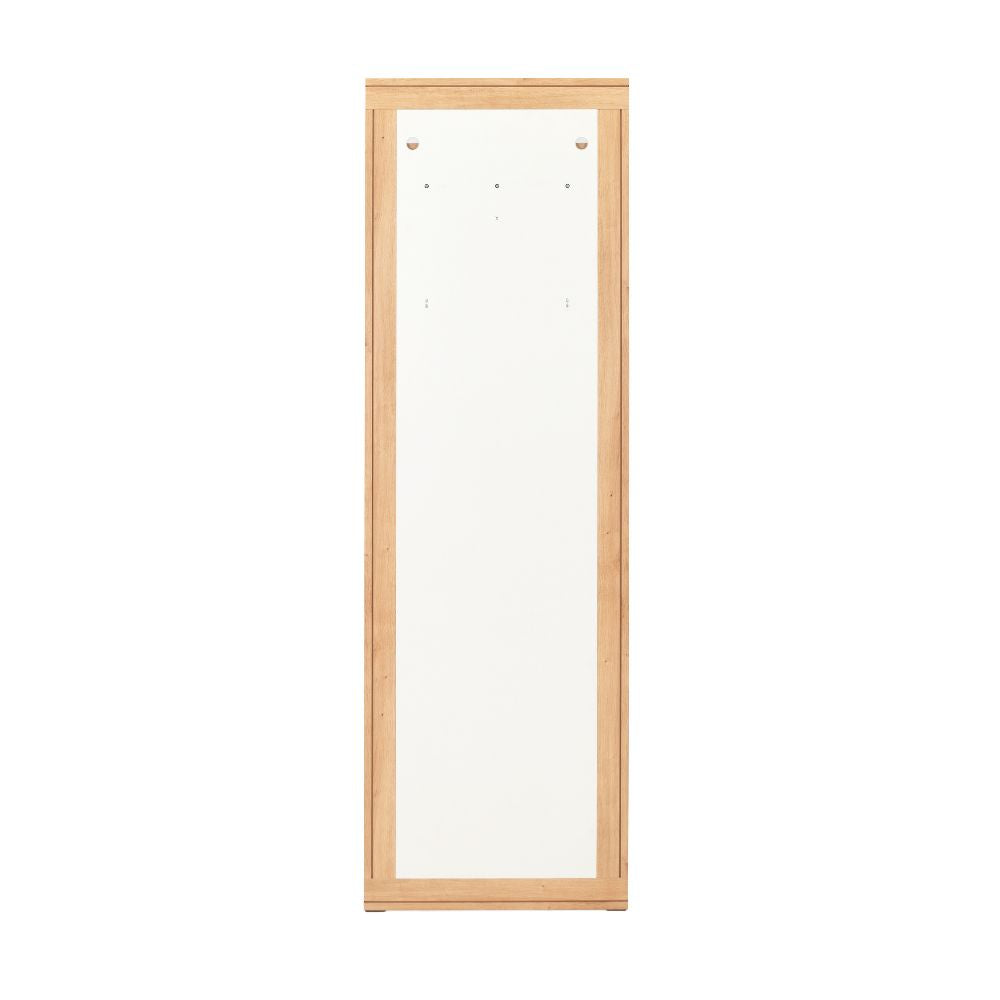 Panneau porte-manteaux 60x190h cm pour entrée couleur chêne et blanc - Wien 43