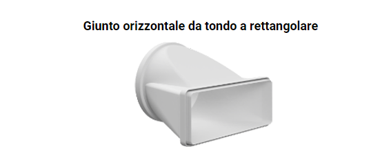 Raccord de conduit rond à rectangulaire pour hotte aspirante - BVGQT229