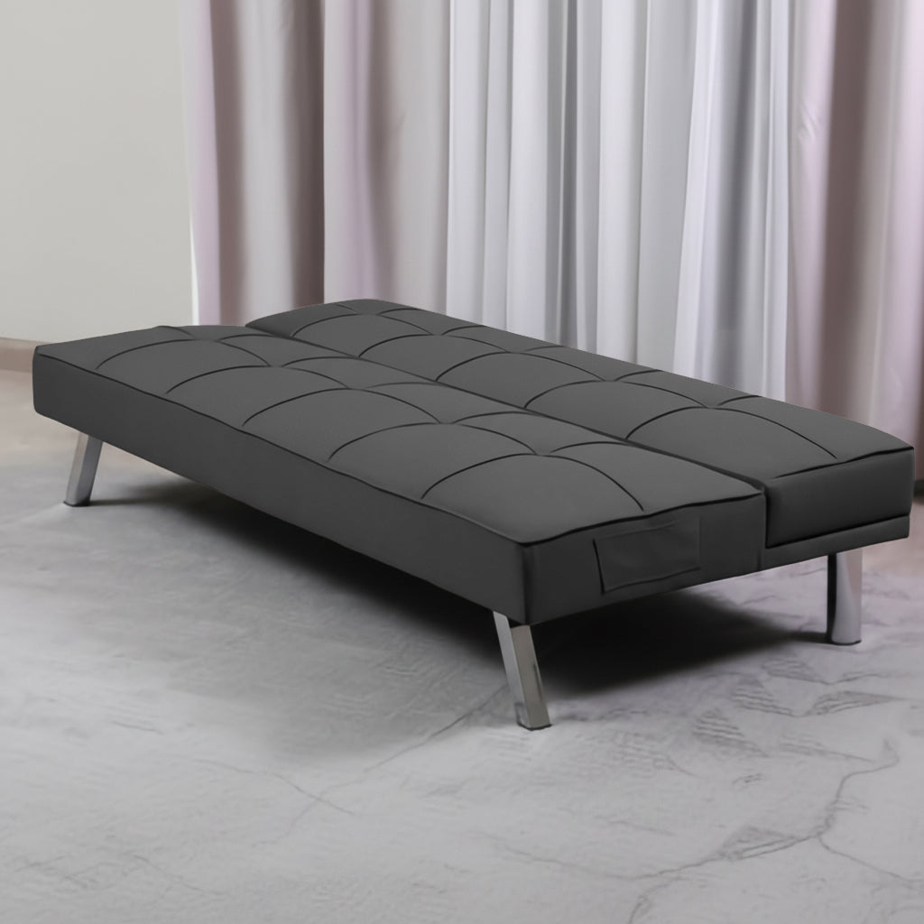 Divano click-clack con funzione letto colore grigio scuro 168x83x75.5H Daynora