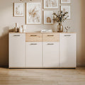 Madia 4 ante e 2 cassetti colore beige e artisan oak Kerry51A