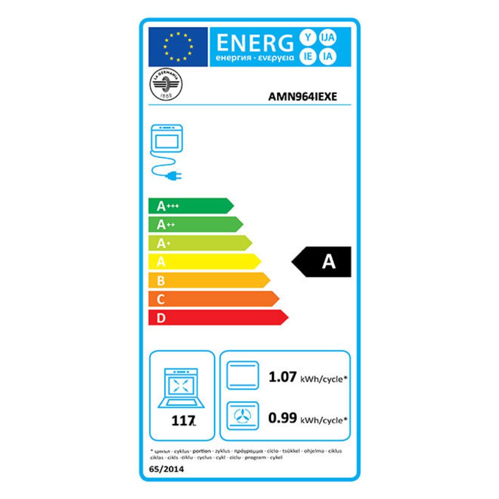 Küche mit Induktionskochfeld und elektrischem Multifunktionsbackofen Edelstahl Klasse A 90x60 Bertazzoni AMN964IEXE