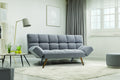 Schlafsofa mit verstellbaren Armlehnen grau 181 cm - Dube