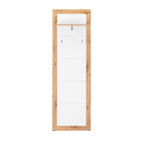 Pannello appendiabiti 60x190h cm da ingresso colore rovere e bianco - Wien 43