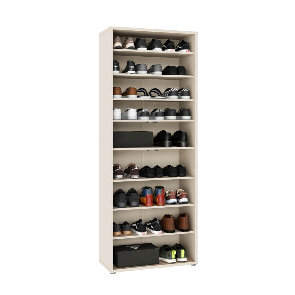 Armoire polyvalente 4 portes 74.5x35x192 coloris cachemire Medea
