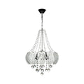 Lampada da soffitto 50 cm argento vetro decorato e pietre effetto cristallo