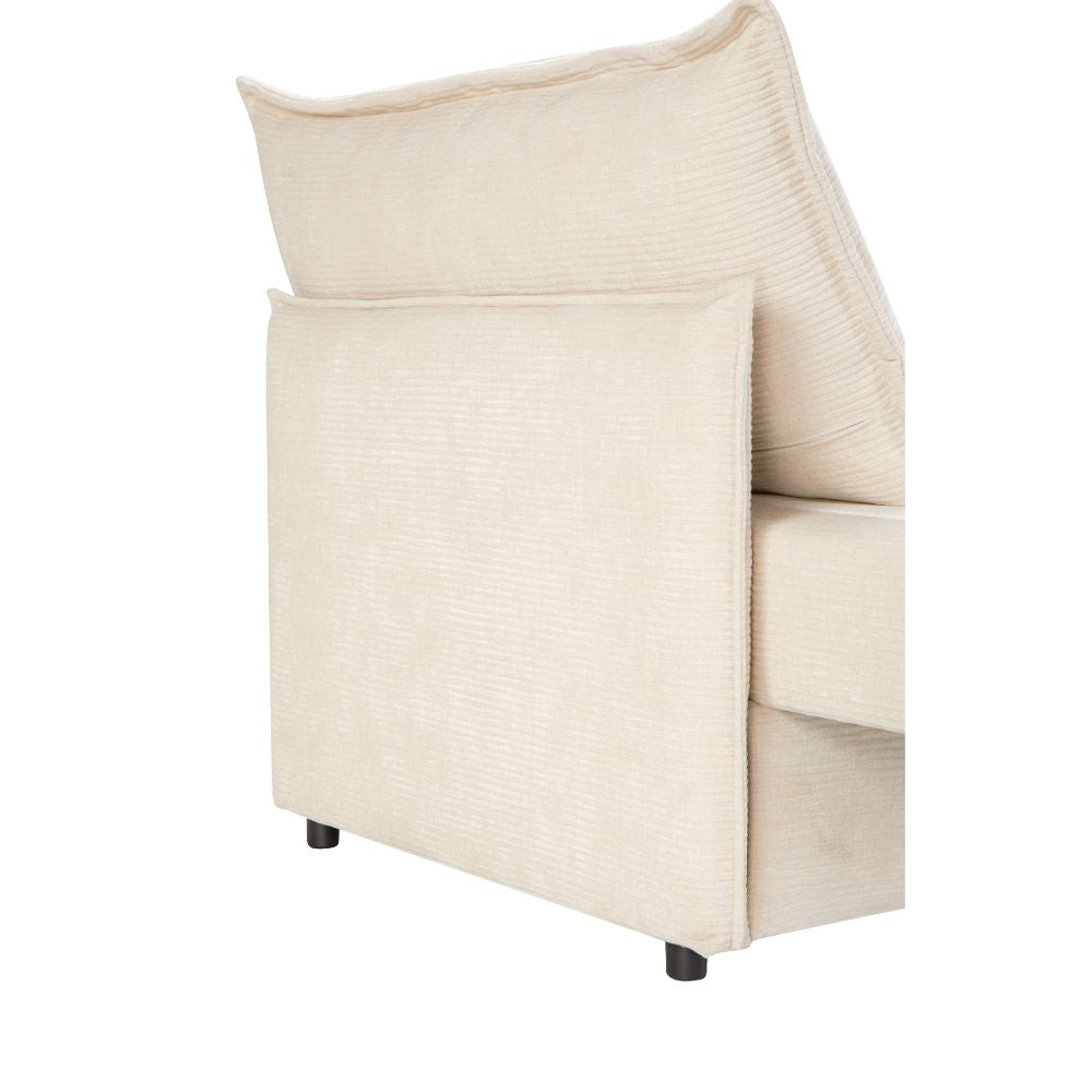 Divano letto con contenitore tessuto colore panna 217x95H cm - Gioia