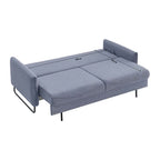 3-Sitzer-Schlafsofa, hellgrauer Stoff - Fly