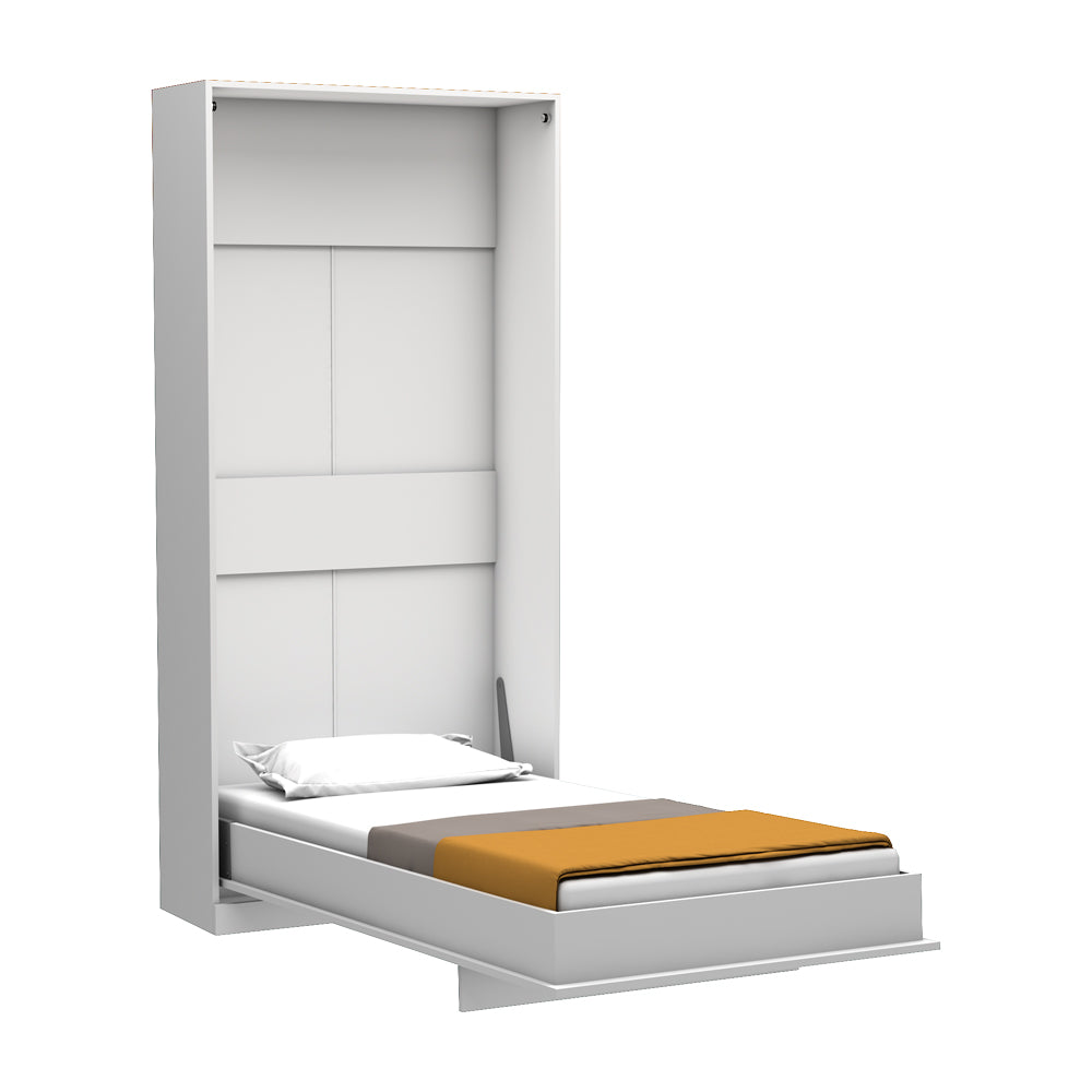Letto singolo a scomparsa colore bianco 104x221H cm - Happy