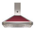 Cappa parete K100HERVIA 100 cm. inox e scocca rossa classe A Bertazzoni