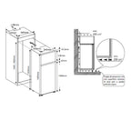 Einbaukühlschrank SAM241INVERTER weiß doppelttürig reversibel 240L Energieeffizienzklasse E Samet