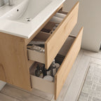 CNB022RC HÄNGENDER BADEZIMMERSCHRANK LONDRES 70*45*59 CM MIT ZWEI SCHUBLADEN EICHEFARBEN