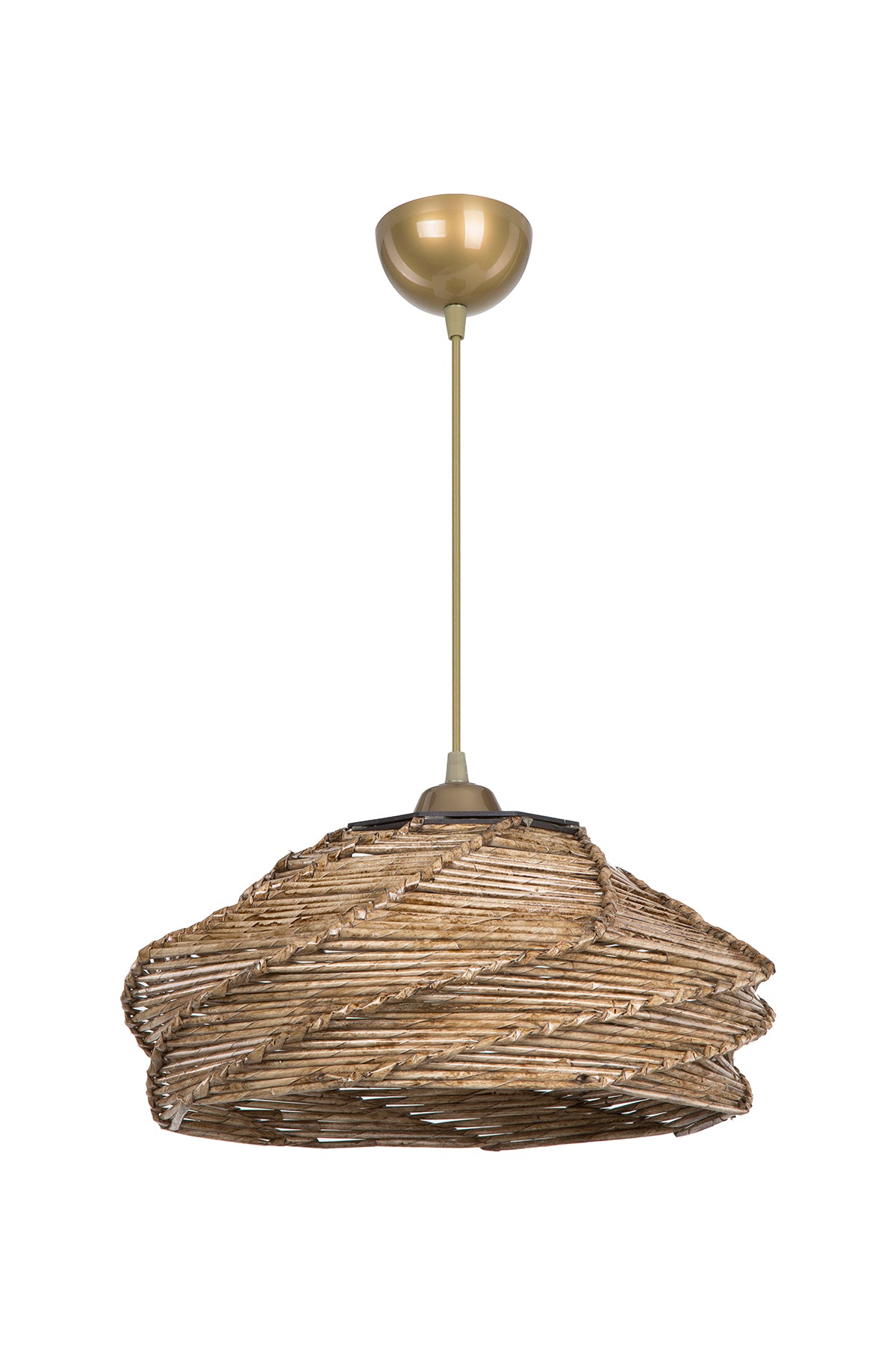 Deckenleuchte rustikaler Stil aus braunem Papiergeflecht - Risa MDL4940