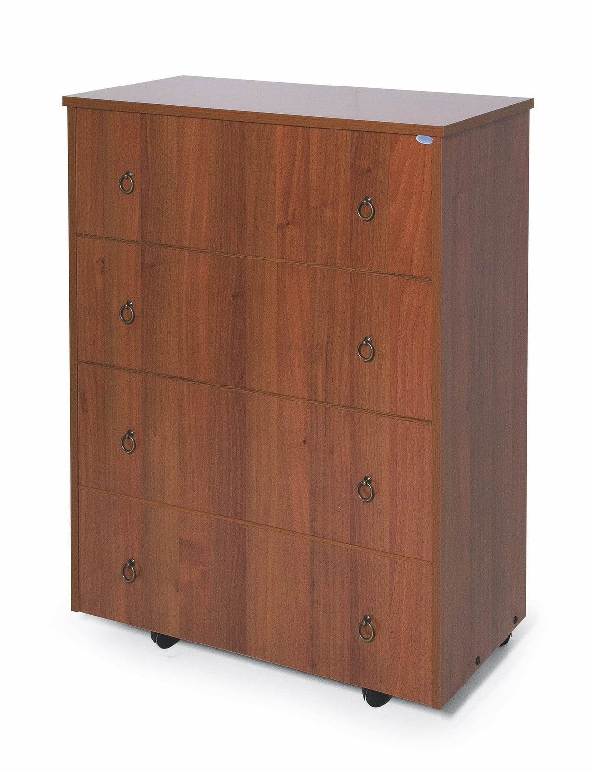Mobile letto con rete a doghe colore noce antico 84.6x100H cm - Giroletto
