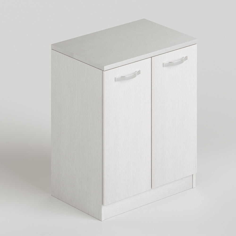 Badezimmermöbel mit zwei Türen, weiß, Eschenholzoptik 71x50x85,5H cm