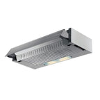 Cappa da incasso estraibile colore alluminio 90 cm