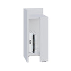 Table basse design gauche 25x60h cm couleur blanc - Elos