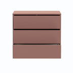 Commode 3 tiroirs couleur terre cuite 95x41.5x83 Medea