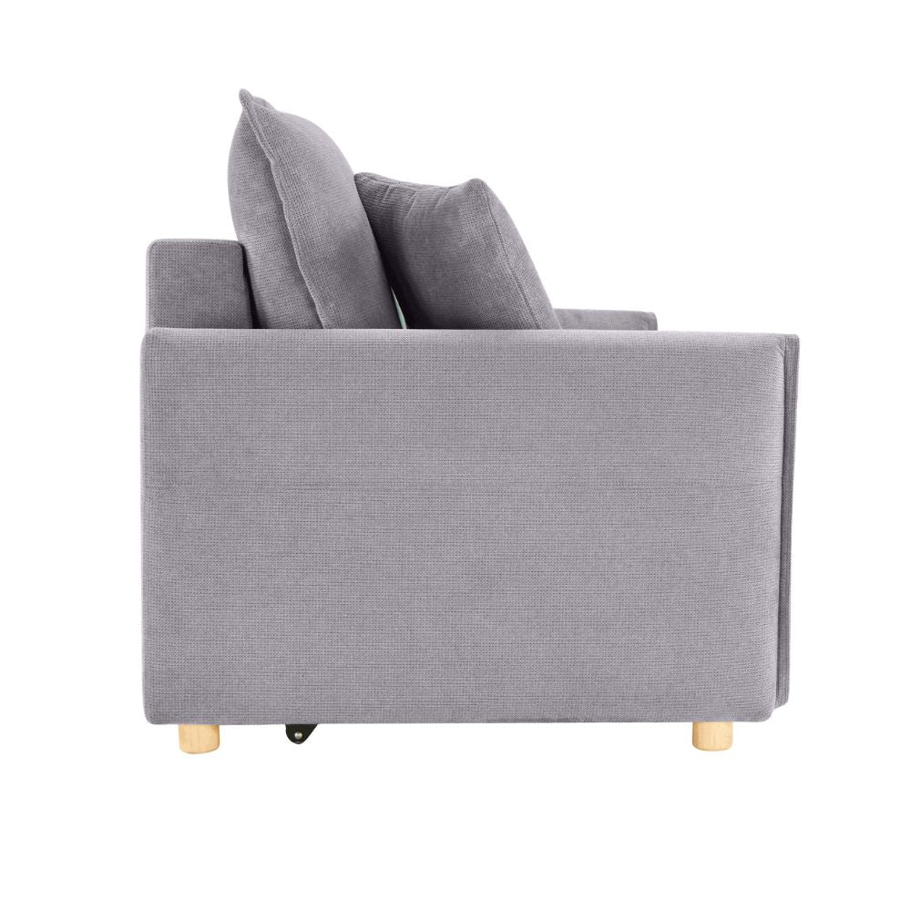 Divano letto 3 posti tessuto grigio 176x93x97H Cassie