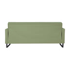 Divano letto con contenitore 3 posti in vellutino colore verde oliva - Legen