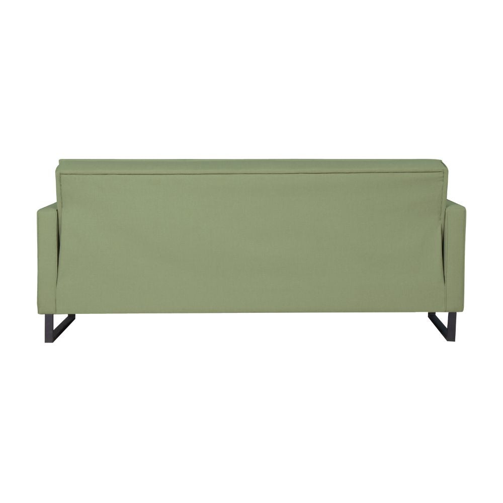 Divano letto con contenitore 3 posti in vellutino colore verde oliva - Legen