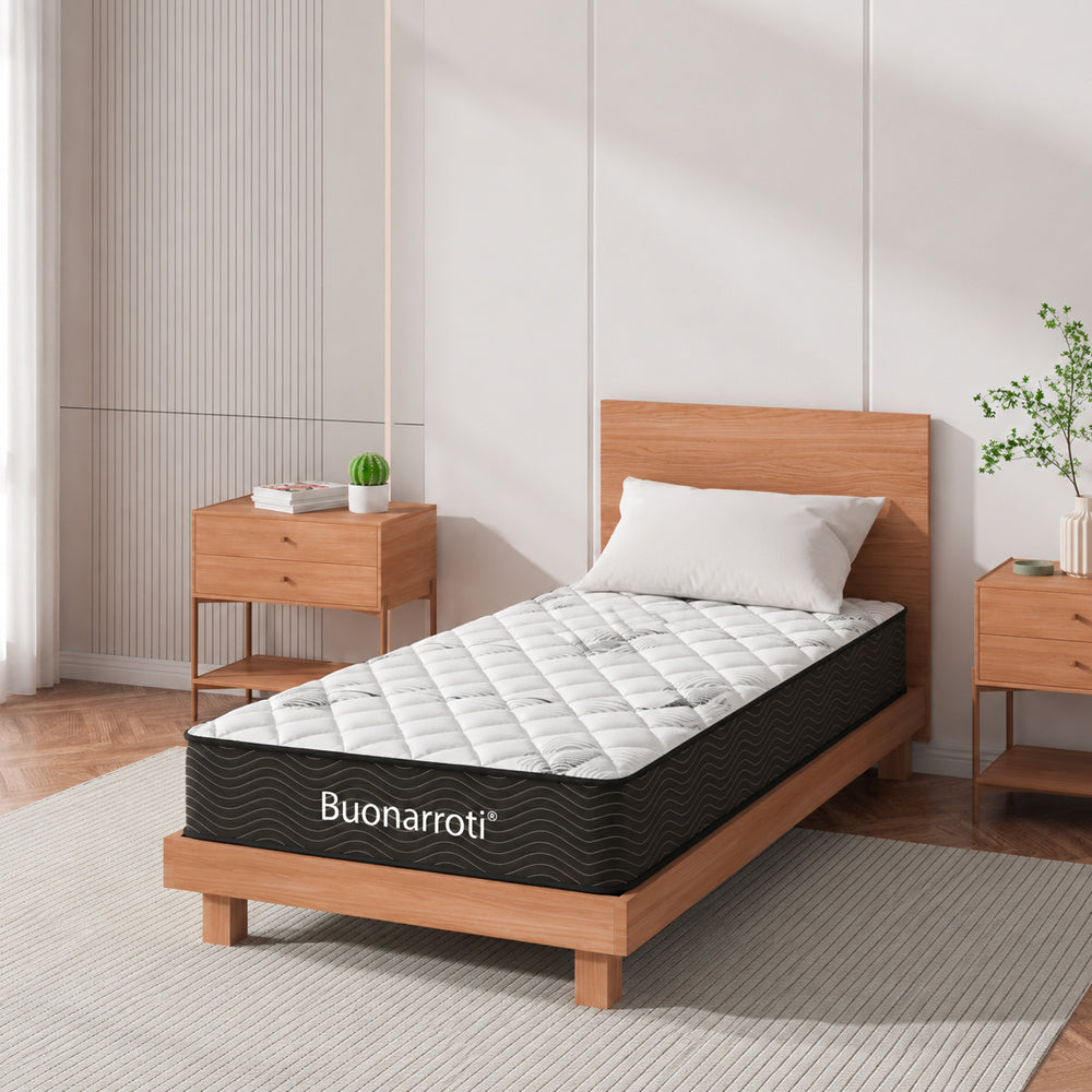 Materasso singolo con molle insacchettate e strato in Memory Foam 80x190x22,3 cm Tarico