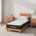 Materasso singolo con molle insacchettate e strato in Memory Foam 80x190x22,3 cm Tarico