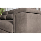 Divano con letto estraibile e penisola reversibile colore cappuccino 273 cm - Jorell
