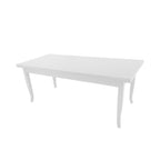 Table extensible en bois 140x80 cm coloris blanc - Verona