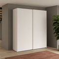 Armadio due ante scorrevoli bianco opaco Swing - 180x55x210H