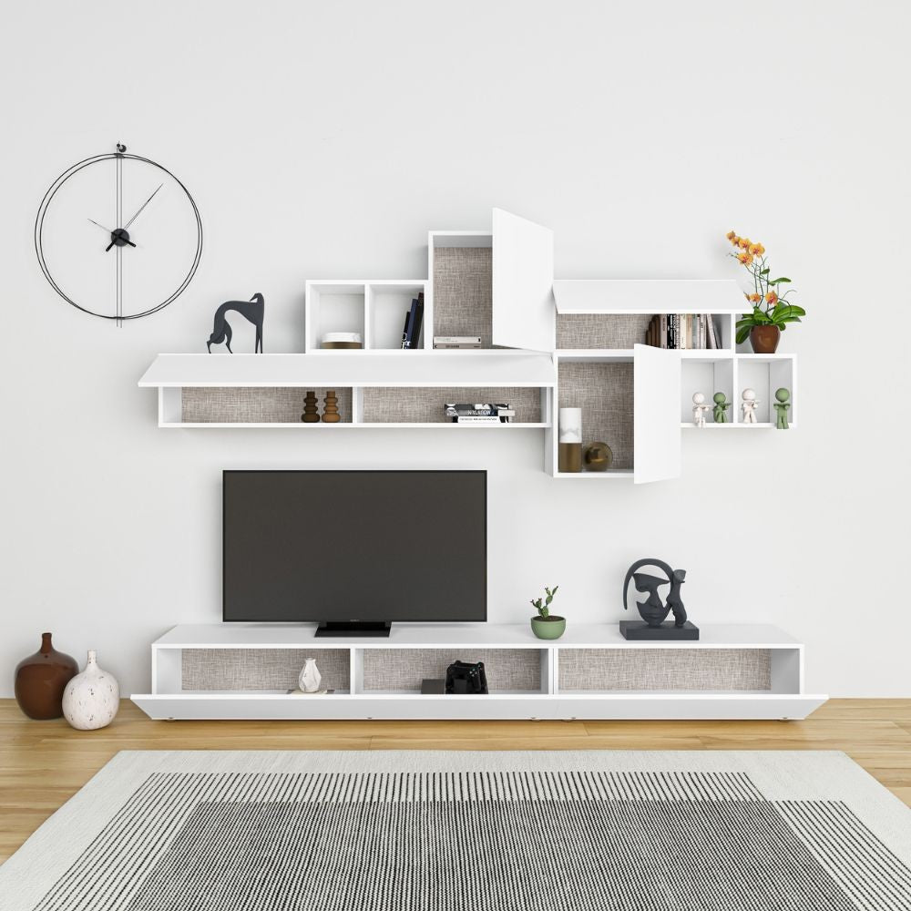Parete attrezzata Tromen 260 cm. bianco MTV234476