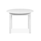 Runder ausziehbarer Tisch in Weiß 100x76H cm - Circe