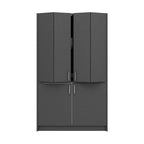 Cuisine escamotable compacte avec électroménager couleur anthracite 125x62x208H - Fold Evolution