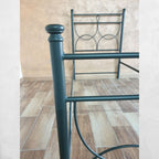 Letto una piazza e mezza in ferro battuto colore antracite 130x202 cm - Silene
