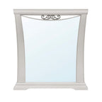 Specchiera in legno con cornice curva colore avorio Athena