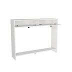 CONSOLE CACHE RADIATEUR OPELYA 130 CM AVEC DEUX TIROIRS COULEUR BLANC