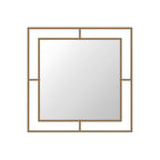 Specchio quadrato 58x58 cm con doppia cornice in metallo colore oro - Corner