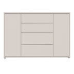 Madia 4 cassetti e 2 ante colore cashmere 144x35x99